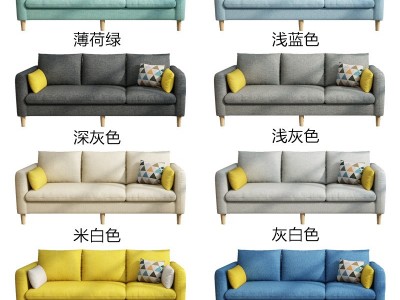 布艺沙发小户型现代北欧简约客厅出租房可拆洗单人双人三人组合图4