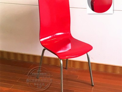 批发展会椅子白色烤漆曲木椅中西餐厅餐椅洽谈培训办公会议椅包邮