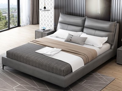 意式极简科技布床主卧室现代简约双人床储物软包床北欧免洗布艺床