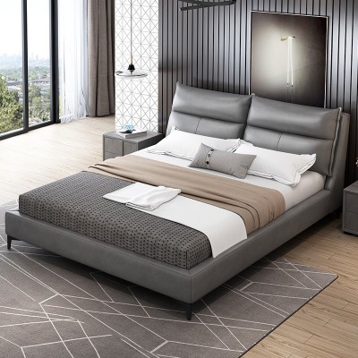 意式极简科技布床主卧室现代简约双人床储物软包床北欧免洗布艺床