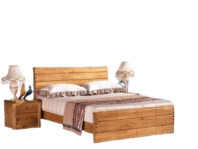 工厂直销柏木1.8米双人床中式1.2米单人床家具库存清仓实木床批发