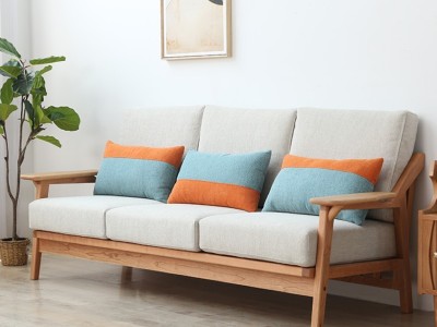 实木樱桃木沙发储物实木沙发北欧小户型居家沙发现代休闲布艺沙发
