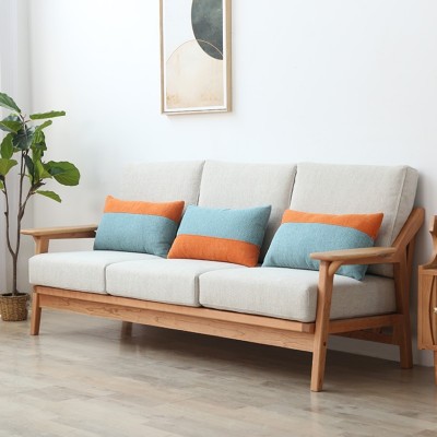 实木樱桃木沙发储物实木沙发北欧小户型居家沙发现代休闲布艺沙发