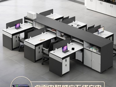 职员办公桌椅组合财务员工工位双人面对面简约现代办公桌子办公室图4