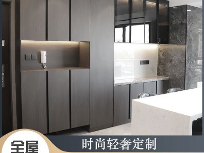 成都工厂源头厂家现代简约电视柜意式极简电视墙格栅护墙板禾香板图1