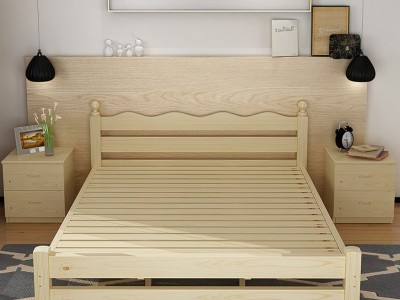 木质主卧1.8米双人床现代简约简易出租房1.5m成人经济型单人床