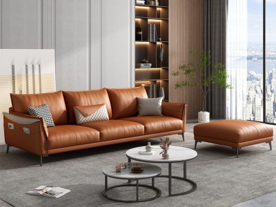 轻奢极简科技布客厅整装乳胶三人位组合大小户型北欧现代布艺沙发