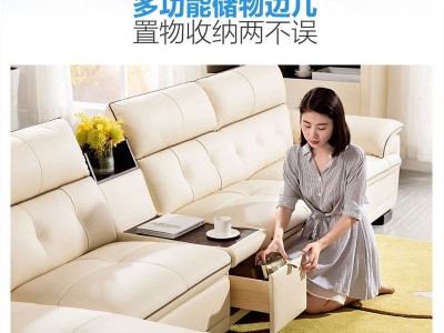 皮沙发头层牛皮客厅转角组合皮艺沙发现代简约家具1022图4