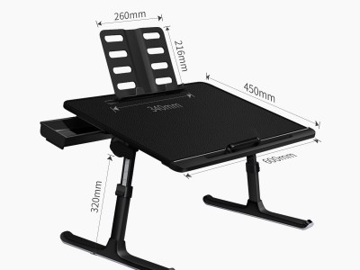 赛鲸新款K7笔记本电脑桌皮革大桌面折叠电脑桌懒人床上桌
