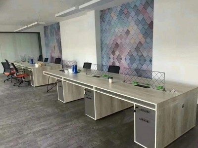 广西南宁办公桌椅组合职员简约现代办公家具员工屏风桌屏风卡座图3