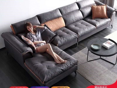 意式极简科技布乳胶沙发小户型沙发客厅简约现代纳米布艺沙发组合