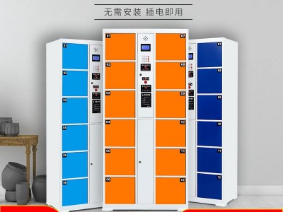 超市存包柜商场指纹条码刷卡扫码智能人脸手机寄存放柜电子储物柜图2
