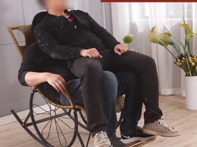 藤编摇椅午休阳台懒人逍遥藤编躺椅家用老人午睡户外休闲仿藤摇椅图3
