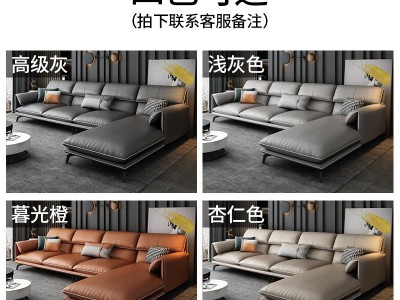 意式北欧科技布沙发现代简约大小户型客厅单人直排多功能组合家具图3