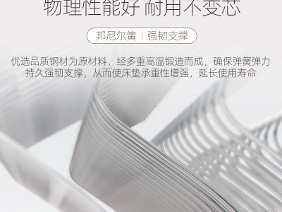 酒店1.5米弹簧床垫家用民宿1.8m20cm软硬两用静音偏硬床垫批发图2