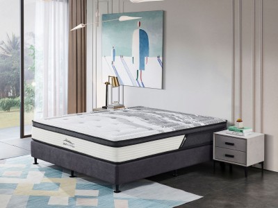 跨境工厂直销 matress Twin Queen King Size床垫双层弹簧结构卷图4