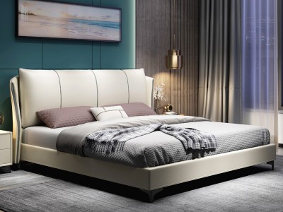 意式轻奢科技布床1.8米双人床主卧室储物婚床现代简约1.5米软包床