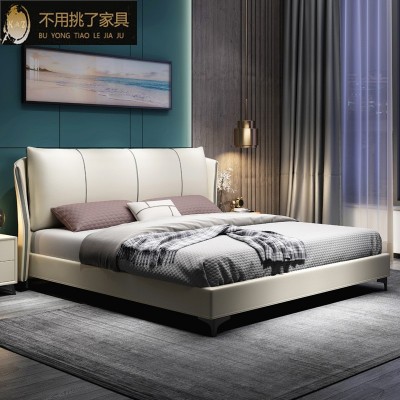 意式轻奢科技布床1.8米双人床主卧室储物婚床现代简约1.5米软包床