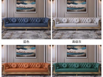 龙江轻奢真皮沙发现代简约正品后现代双三人位头层牛皮沙发家用图4