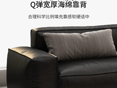 轻奢极简真皮沙发意大利头层牛皮沙发客厅现代三四人羽绒皮艺沙发图5