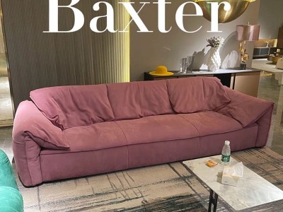 意式极简baxter大象耳朵布艺沙发羽绒乳胶小户型设计师轻奢沙发图1