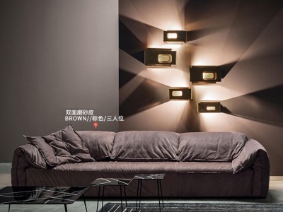 意式极简baxter大象耳朵布艺沙发羽绒乳胶小户型设计师轻奢沙发图3