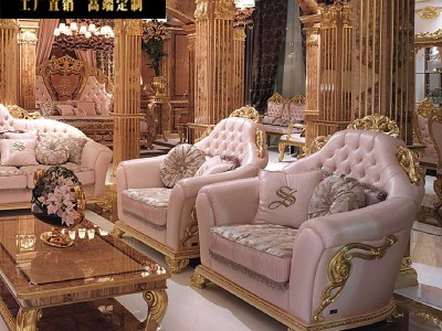 奢华欧式宫廷沙发组合新古典大户型别墅客厅布艺沙发茶几组合家具