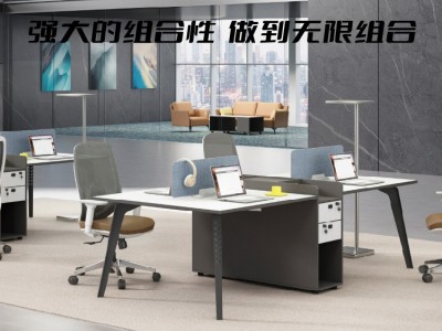上海办公家具新款组合办公桌椅公司职员桌员工钢架桌闵行实体展厅图3