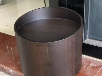 意式极简北欧轻奢ins简约现代储物斗柜收纳圆形大理石烟熏床头柜图2