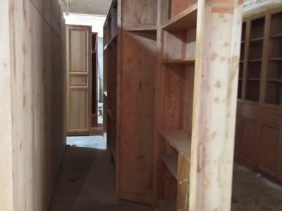 实木家具 原木衣柜 红樱桃 黑胡桃 白蜡红橡北美木材衣柜 柜门图2
