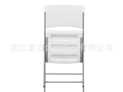 D54家用吹塑折叠椅 简约户外商务便捷餐桌吹塑中空塑料折叠椅图5