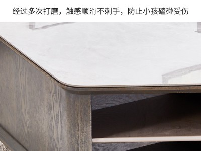 客厅成套家具展厅样板间不规则形茶几电视柜 家用电视柜茶几组合图2