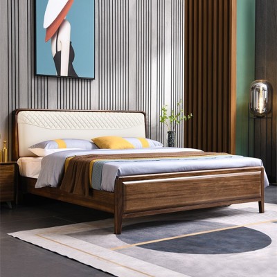 乌金木实木床1.8米欧式双人床大床现代简约1.5米带储物主卧大婚床