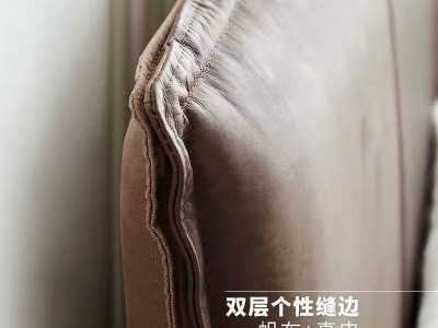 轻奢意式极简真皮床设计师家具高档婚现代简约美式复古皮艺双人床图4