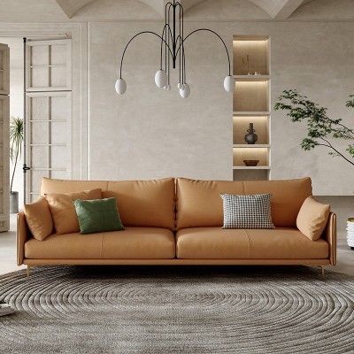 布艺沙发北欧轻奢乳胶座包羽绒小户型客厅设计师三人科技布沙发