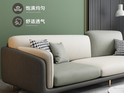 免洗科技布艺沙发小户型ins网红款意式极简轻奢客厅三人四人乳胶图2