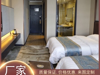 厂家直供宾馆家具定金制作 出租屋酒店成套床架 民宿公寓床箱标间图2