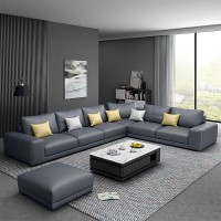 布艺沙发 北欧风科技布U型布艺沙发简约现代大小户型沙发客厅家具