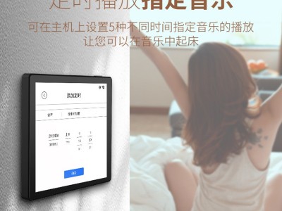 4寸背景音乐主机 语音声控彩屏面板 蓝牙WIFI功放 智能家居主机图2