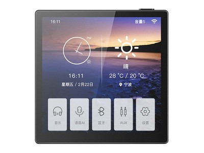 4寸背景音乐主机 语音声控彩屏面板 蓝牙WIFI功放 智能家居主机图5