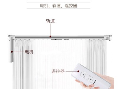 威仕达电动窗帘遥控自动轨道电机罗马杆自动杜亚智能家居窗帘电机图2