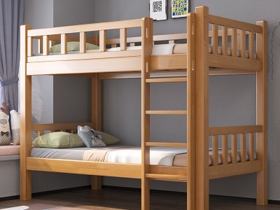 加工定制实木上下床儿童子母床宿舍双层高低床实木床寝室上下铺床