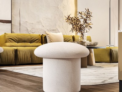 北欧网红创意卧室化妆梳妆凳家用现代简约小圆凳个性白色蘑菇凳子