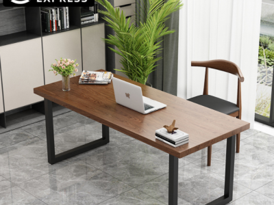北欧实木书桌简约办公桌家用电脑台式桌现代卧室工作台简易长条桌