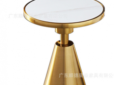 角几轻奢大理石客厅沙发边几岩板不锈钢现代简约阳台小桌子圆茶几图5