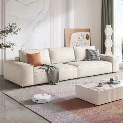 意式极简科技布沙发豆腐块沙发免洗北欧简约现代小户型客厅沙发整