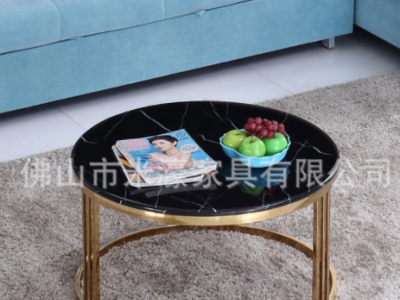 轻奢茶几后现代客厅圆形沙发几大理石茶桌简约不锈钢厂家定制批发图3