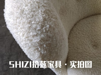 单人沙发椅 白色羊羔绒小沙发 北欧阳台休闲椅懒人网红ins 单椅图4