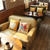 休闲咖啡厅单双人皮沙发时尚简约甜品店奶茶店西餐厅沙发桌椅组合
