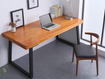 简约现代实木办公桌家用书房卧室单人写字书桌创意电脑长桌椅组合